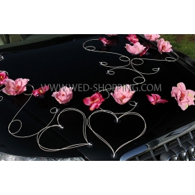 Häät auton sisustus kit - vaaleanpunainen daalioiden ja orkideat