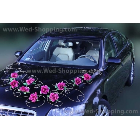 Kunniamerkki hääauto Bourgogne ruusut