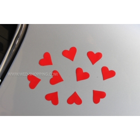 Magnet sydämet häät auton punainen