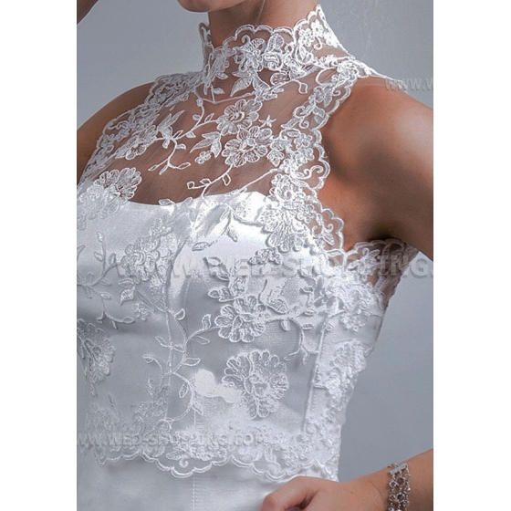 Pitsinen yläosa häät takana nappikiinnitys