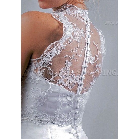 Pitsinen yläosa häät takana nappikiinnitys