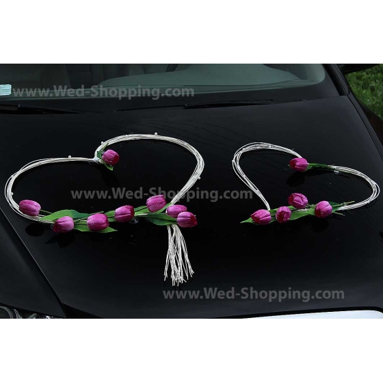 Violetti Tulppaanit Kunniamerkki häät auto