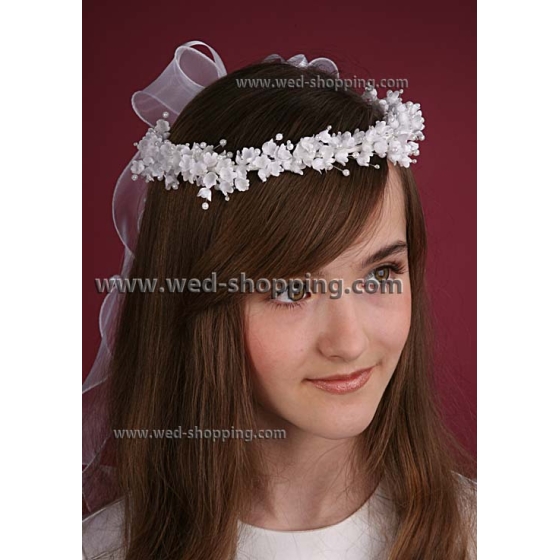 Ensimmäinen Ehtoollinen Päähine Tyttö Seppele Valkoinen