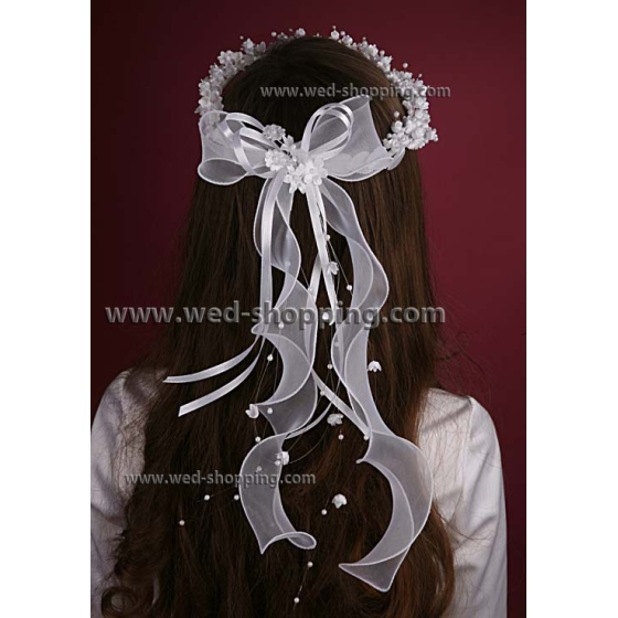 Ensimmäinen Ehtoollinen Päähine Tyttö Seppele Valkoinen