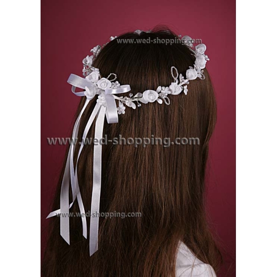 Ensimmäinen Ehtoollinen Päähine Tyttö Seppele Valkoinen