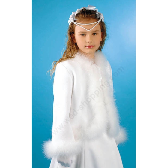 Satiini Takit ensimmäinen ehtoollinen Marabou-höyhenet