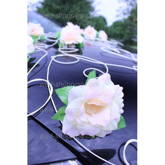 Koristelu hääauto ValLEMON ruusut ja sydän