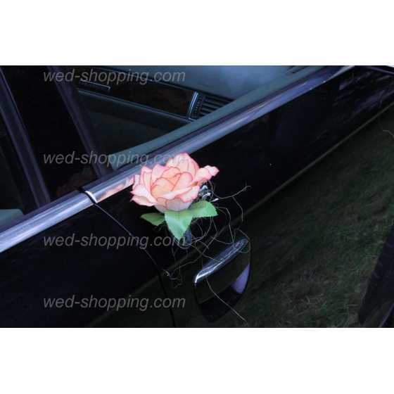 Koristelu hääauto SALMON ruusut ja sydän