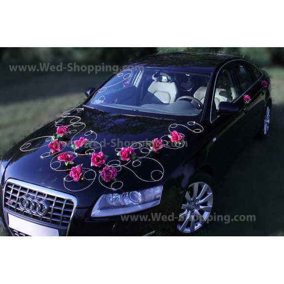 Kunniamerkki hääauto Bourgogne ruusut