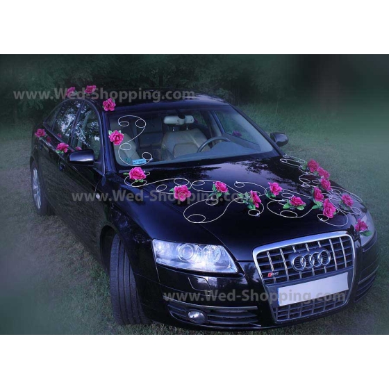 Kunniamerkki hääauto Bourgogne ruusut