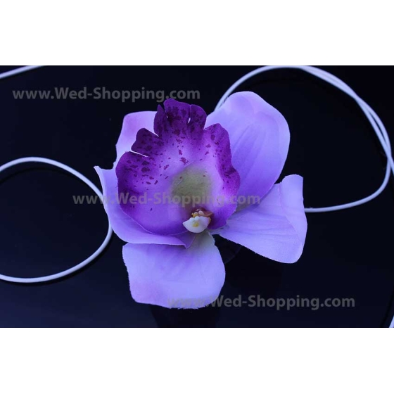 Kunniamerkki hääauto liila orkideat