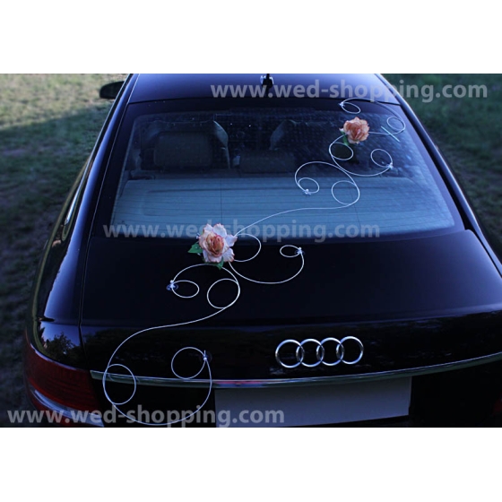 Kunniamerkki hääauto Salmon ruusut