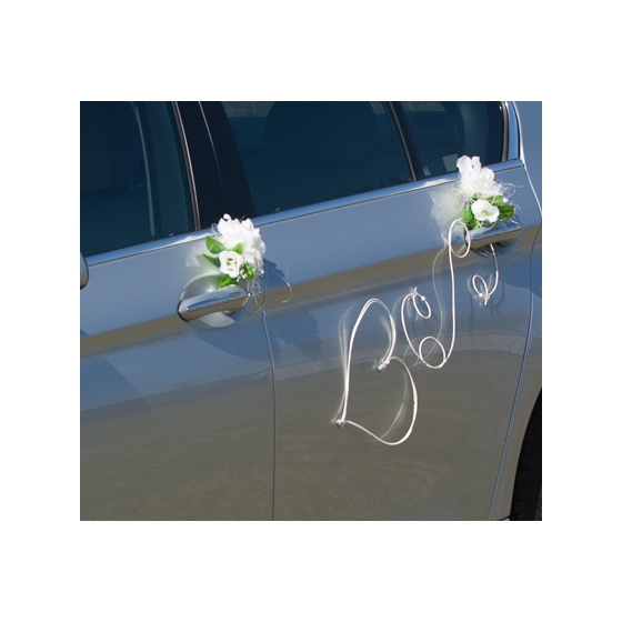 Hääauton koristelu norsunluu ruusuja Stockholm