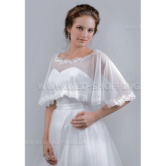 Morsiamen tylli viitta pitsi