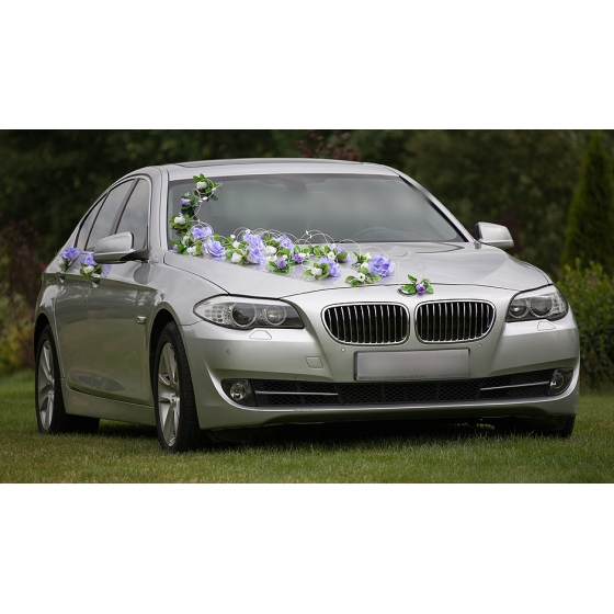 Koristesarja hääautoon purppura-sininen ja norsunluu