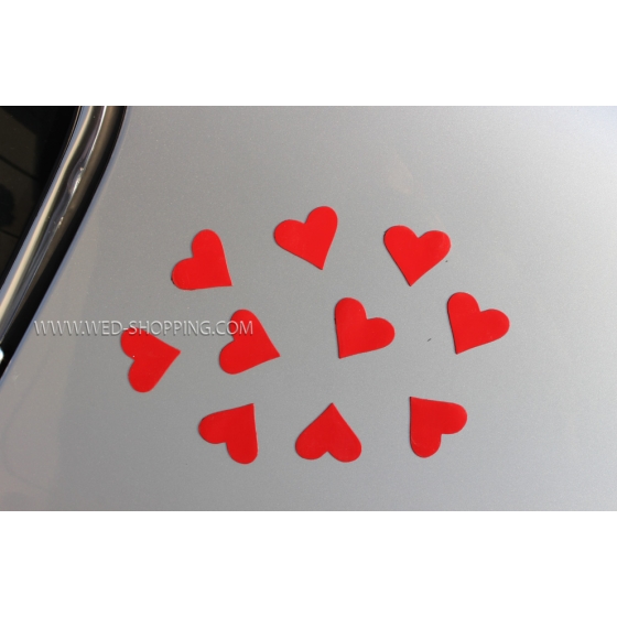 Magnet sydämet häät auton punainen