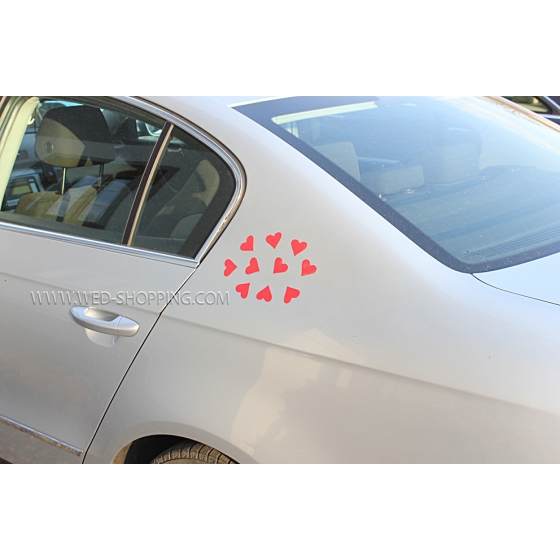 Magnet sydämet häät auton punainen