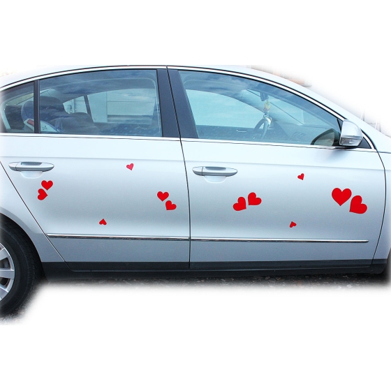 Magnet sydämet häät auton