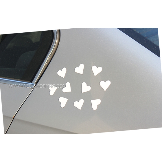 Magnet sydämet häät auton Valkoinen