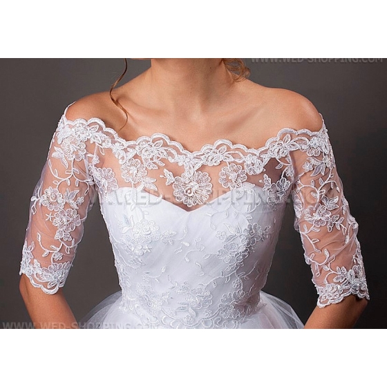 Off olkapää pitsi bolero takaisin kiinnitys napitus