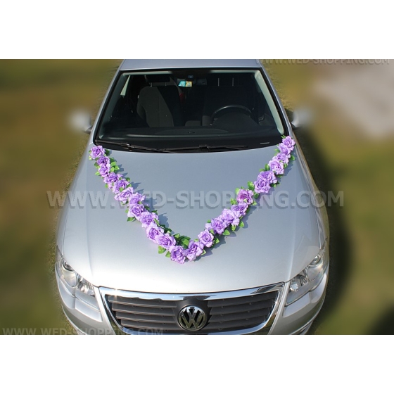 Lila ruusuja ruusuille auto