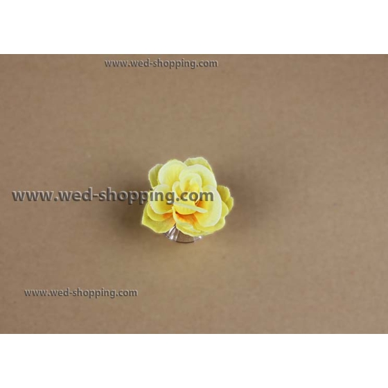 Keltainen ruusu imukupit häät auton sisustus