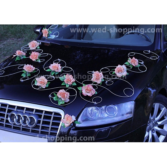 Kunniamerkki Salmon ruusut hääauto