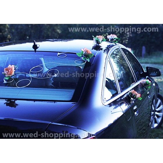 Kunniamerkki Salmon ruusut hääauto