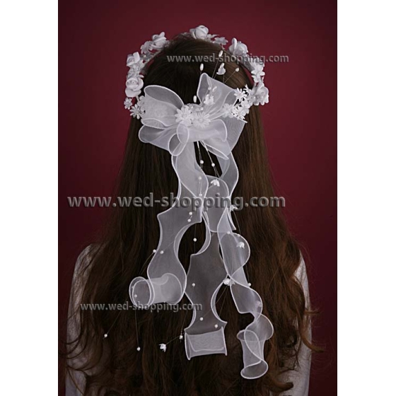 Valkoinen Seppele Päähine Tyttö