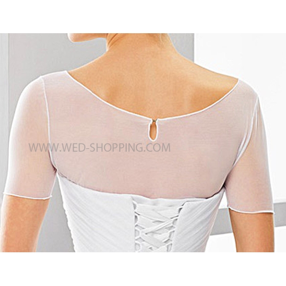 Stretch-tylliä bolero V-kaula-aukko lyhyet hihat