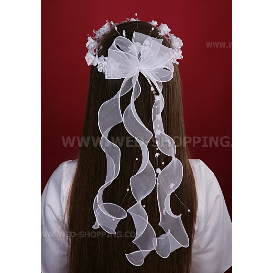 valkoinen ja vaaleanpunainen ehtoollisen seppele