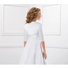 Boléro fille en satin avec manches 2/3 communion