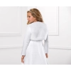 Boléro fourrure avec manches en satin isolé fille communion