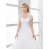 Boléro mariage en tull et dentelle manches courtes