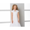 Boléro satin fille manches courtes communion
