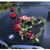 Grand cœur floral Zara pour voiture de mariage