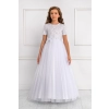 Robe de cérémonie enfant Satin et Tulle et Cristaux