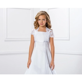Boléro dentelle enfant cérémonie communion manches courtes