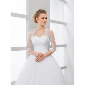 Bolero dentelle mariage manches 2/3
