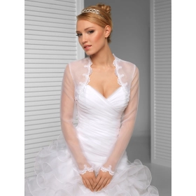 Boléro en organza avec dentelle