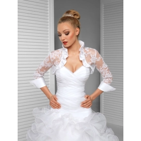 Boléro Mariage en taffeta et dentelle