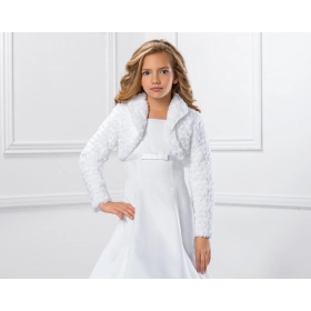 Boléro veste en fausse fourrure manches longues