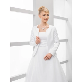 Boléro veste mariage satin manches longues