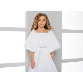 Cape fausse fourrure fille Communion