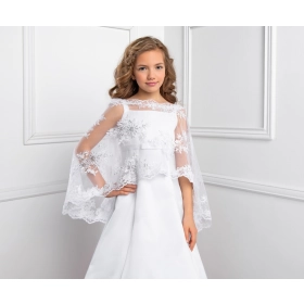 Poncho Cape Première Communion en dentelle