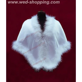 Étole de mariée satin et dentelle