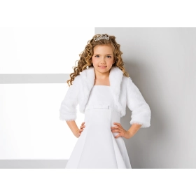 Fourrure fille Bolero Veste de Première Communion Hiver