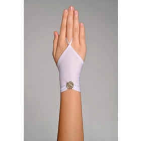 Gants Communion avec Fleur dorée