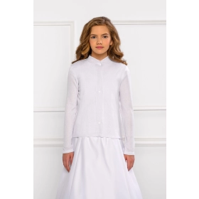 Gilet long en tricot fille cérémonie mariage communion