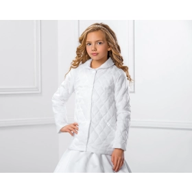 Manteau élégant matelassé fille cérémonie